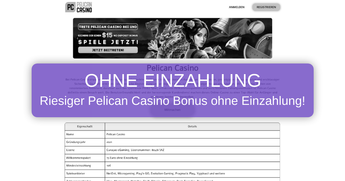pelican casino no deposit bonus
