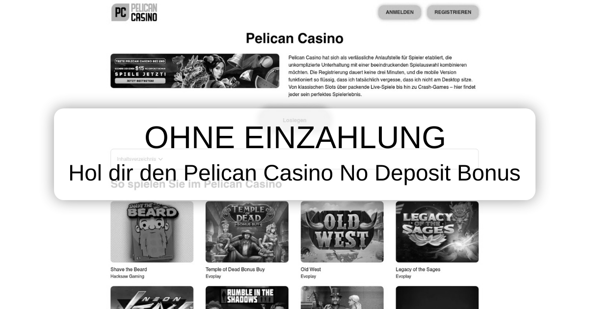 Pelican Casino No Deposit Bonus: Klare Infos zu unseren Angeboten